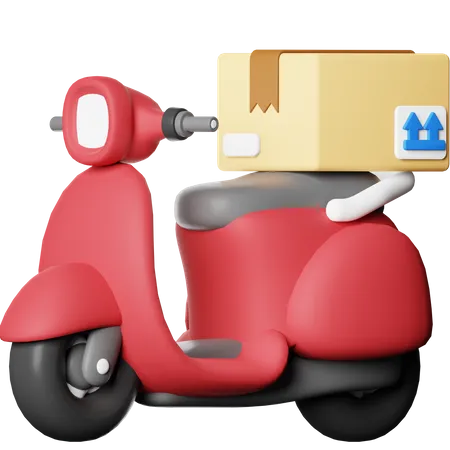 Motorradlieferung  3D Icon