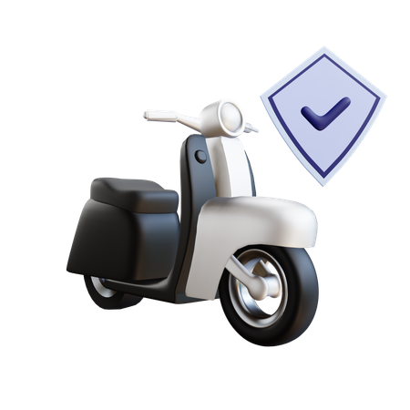 Motorradversicherung  3D Icon