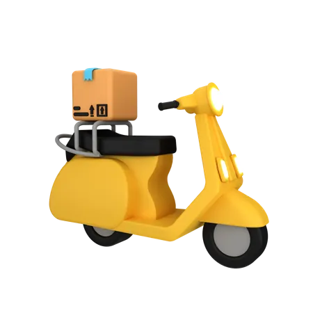 Mototrcycle Delivery  3D Icon