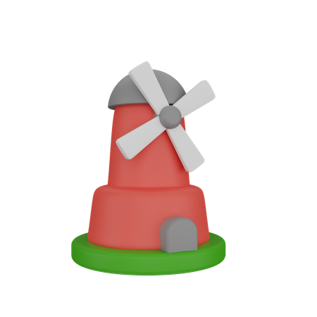 Moulin à vent  3D Icon