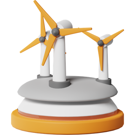 Moulin à vent  3D Icon