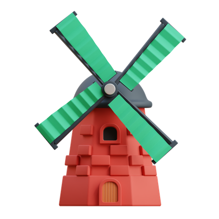 Moulin à vent  3D Icon