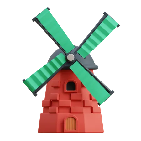 Moulin à vent  3D Icon