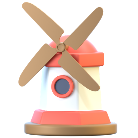 Moulin à vent  3D Icon