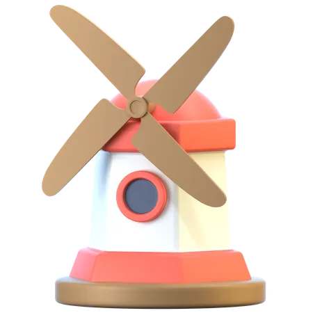 Moulin à vent  3D Icon