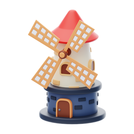 Moulin à vent  3D Icon