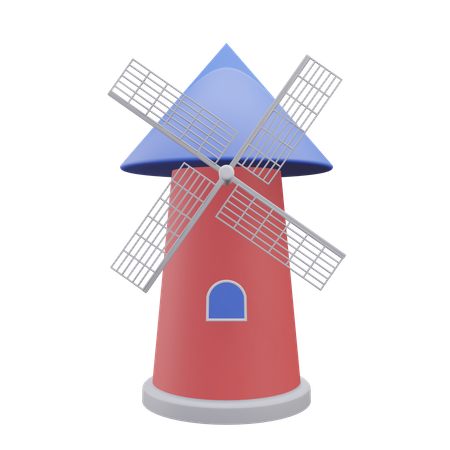 Moulin à vent  3D Icon