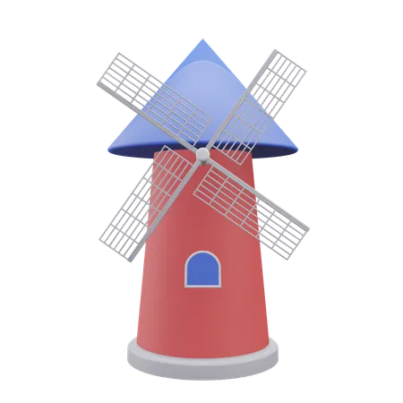 Moulin à vent  3D Icon