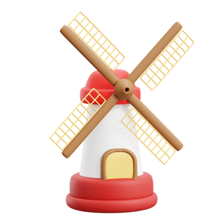 Moulin à vent  3D Icon