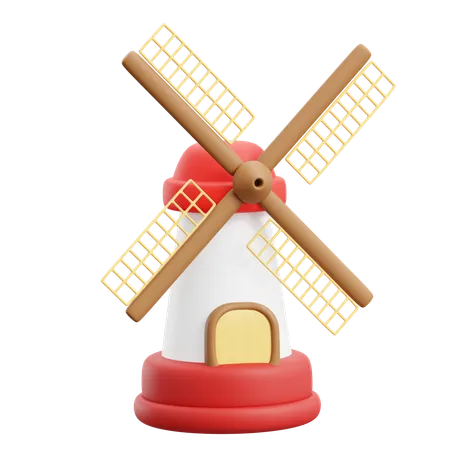 Moulin à vent  3D Icon