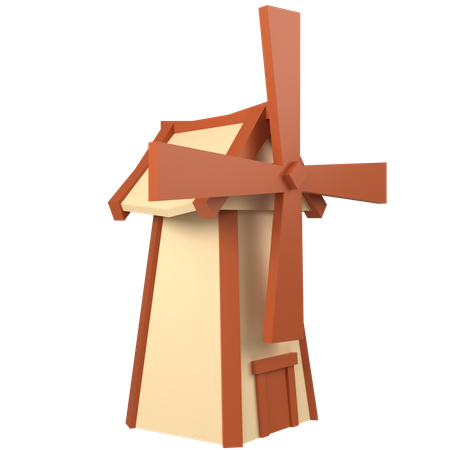 Moulin à vent  3D Icon