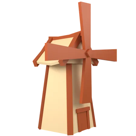 Moulin à vent  3D Icon