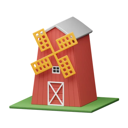 Moulin à vent  3D Icon