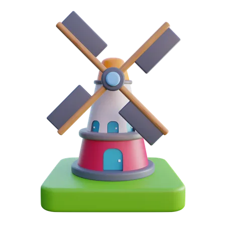 Moulin à vent  3D Icon