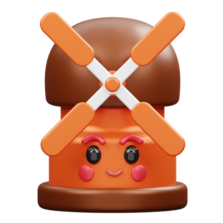 Moulin à vent  3D Icon