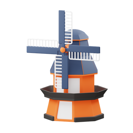 Moulin à vent  3D Icon