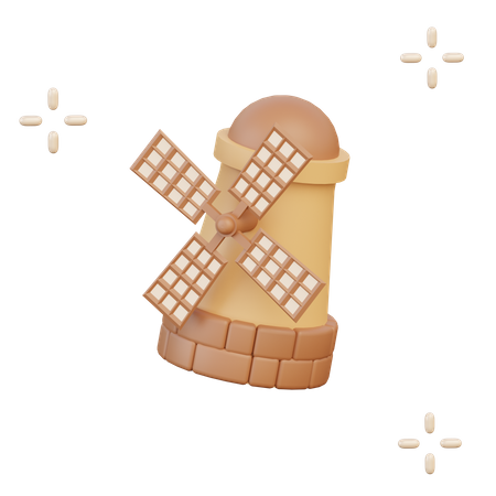Moulin à vent  3D Icon