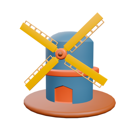 Moulin à vent  3D Icon