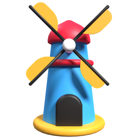 Moulin à vent  3D Icon
