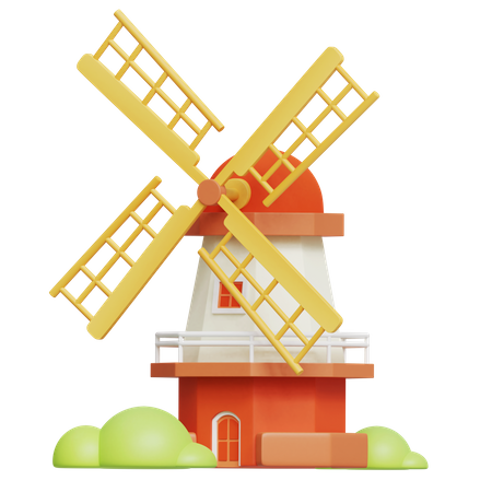 Moulin à vent  3D Icon