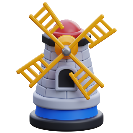 Moulin à vent  3D Icon
