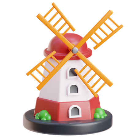 Moulin à vent  3D Icon