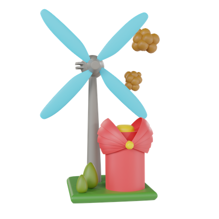 Moulin à vent  3D Icon