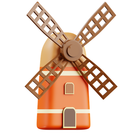 Moulin à vent  3D Icon