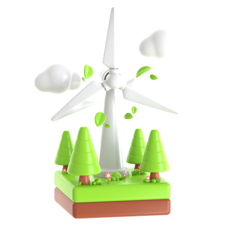 Moulin à vent  3D Icon