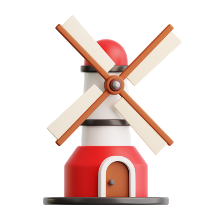 Moulin à vent  3D Icon