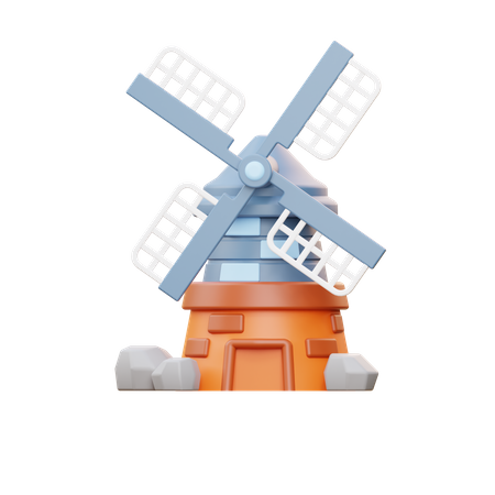 Moulin à vent  3D Icon