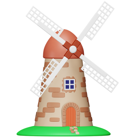 Moulin à vent  3D Icon