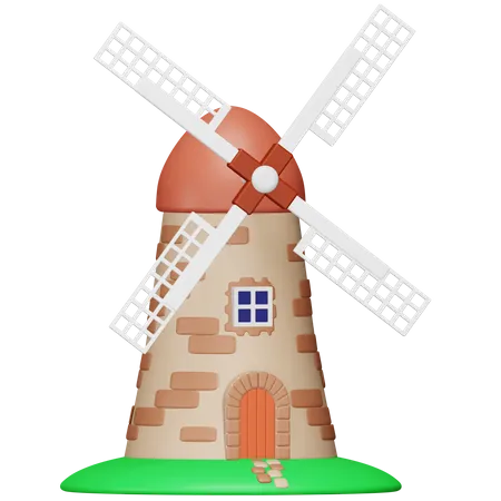 Moulin à vent  3D Icon