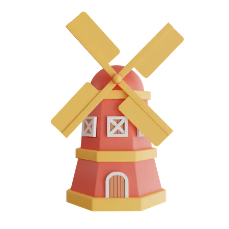 Moulin à vent  3D Icon