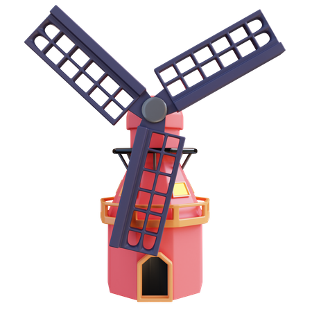 Moulin à vent  3D Icon