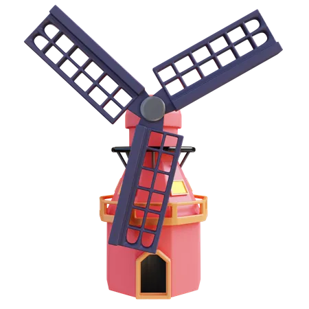 Moulin à vent  3D Icon