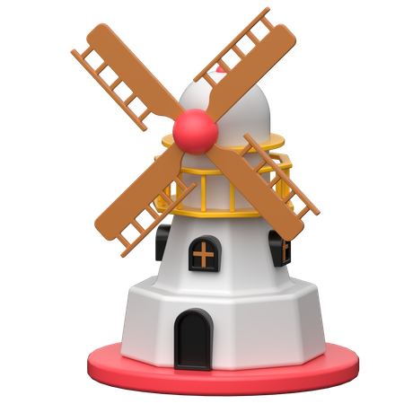 Moulin à vent  3D Icon