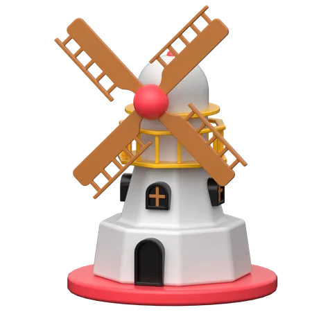 Moulin à vent  3D Icon