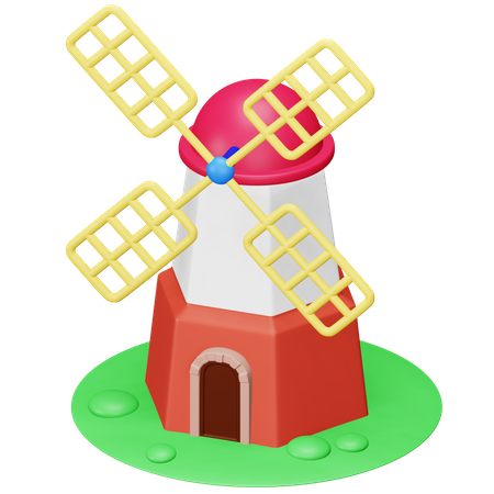 Moulin à vent  3D Icon