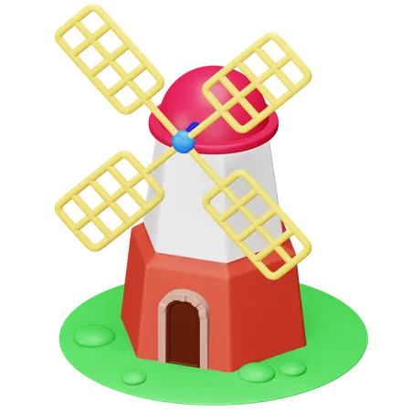 Moulin à vent  3D Icon