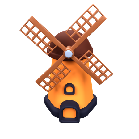 Moulin à vent  3D Icon