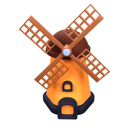 Moulin à vent  3D Icon