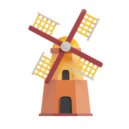 Moulin à vent  3D Icon