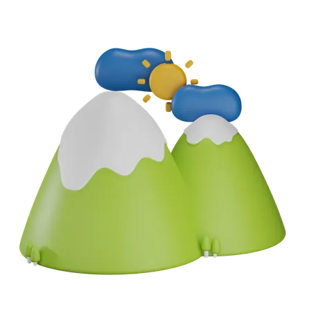 Mountain 3 D Illustration 3D Icon