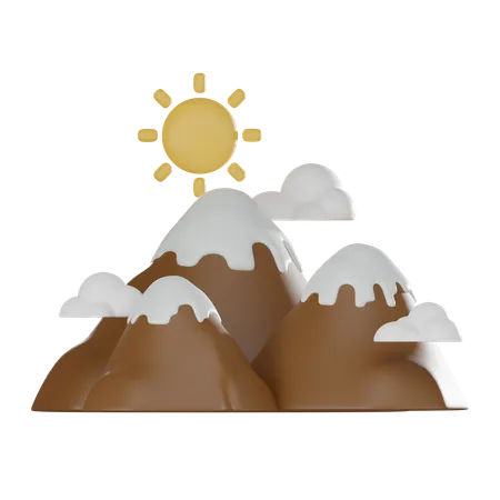 Mountain Icon Perfect For Evoking A Sense Of Adventure And Awe In Outdoor Enthusiasts And Travelers Alike 3 D Render Illustration 3D Icon