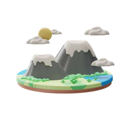 Mountain  3D Illustration