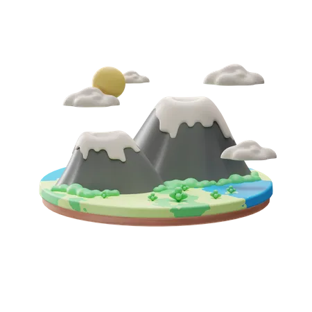 Mountain 3D Illustration