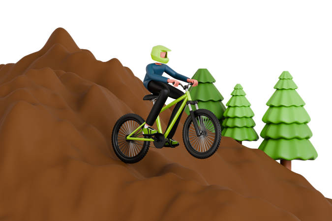Mountain bike  3D Illustration