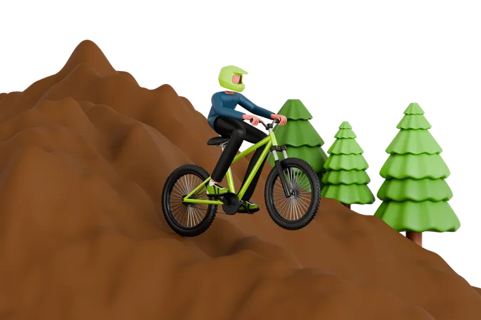 Mountain bike  3D Illustration