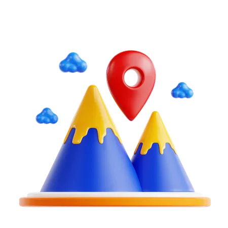Mountain Location  3D Icon